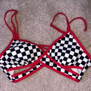 Really cute checkered bikini top
